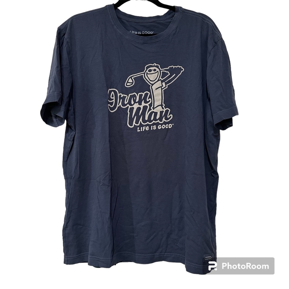 Life is Good Men's Big Jake Iron Man Short Sleeve Tee